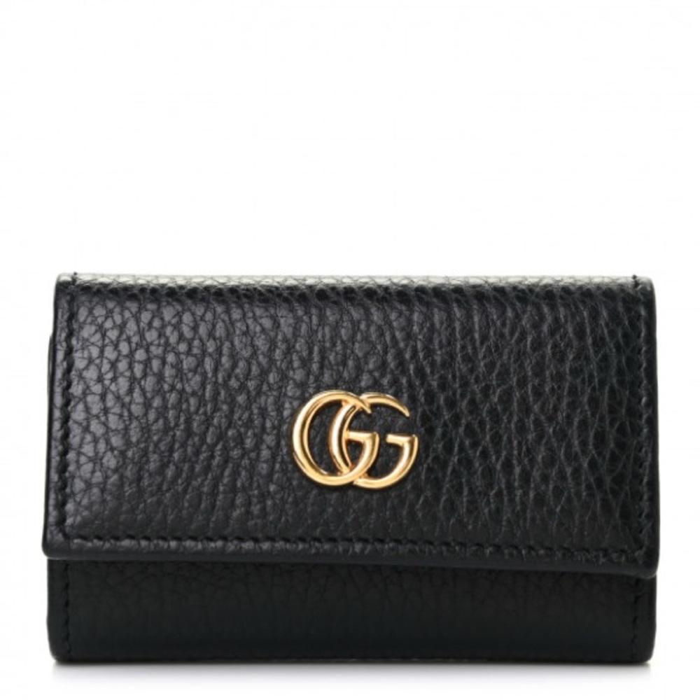 Gucci GG Logo Marmont Leather Key Case Holder Wallet